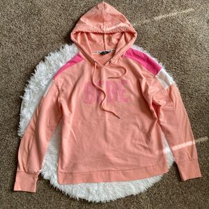 Bebe Sport Hoodie Peach Pink Womens Size Large